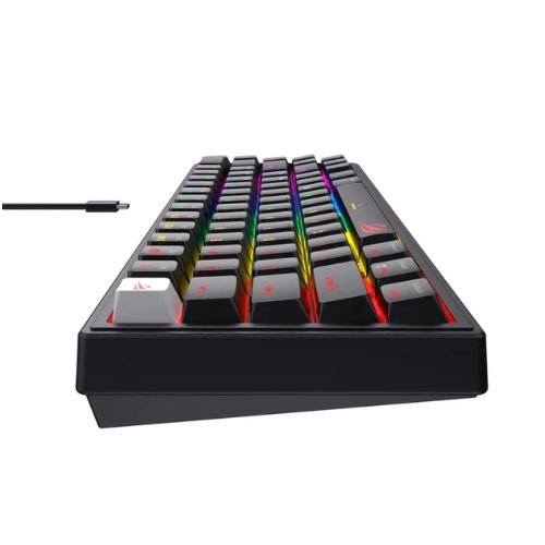 CLAVIER MECANIQUE GAMING HAVIT KB874L 67 KEY RED-SWITCH RGB BLACK